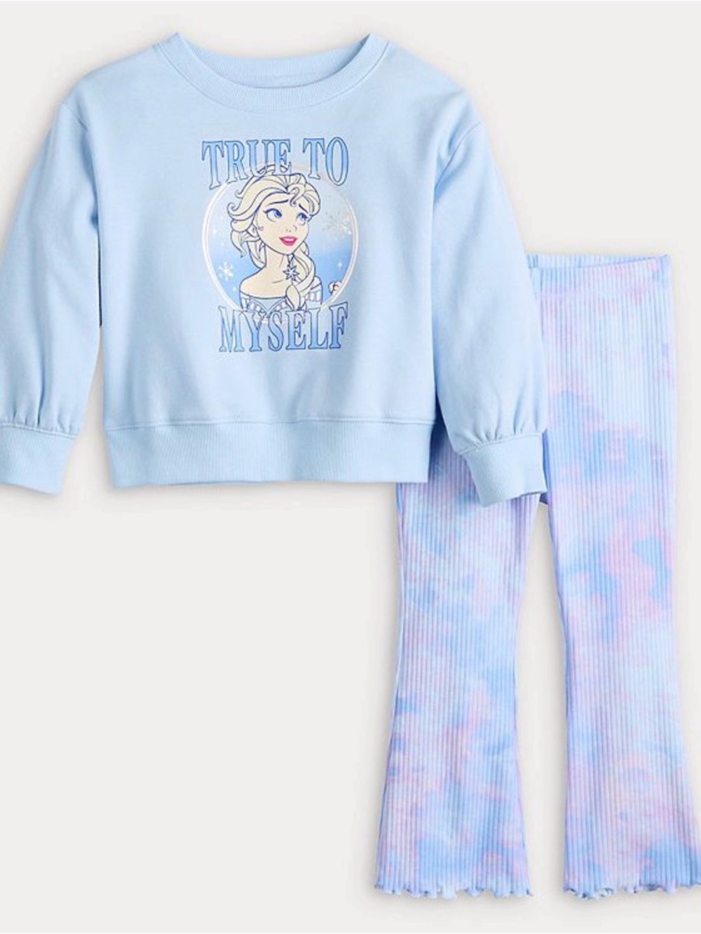 Disney Jumping Beans Little Girls 2-Piece Elsa Long S/S Shirt & Leggings Set -3T